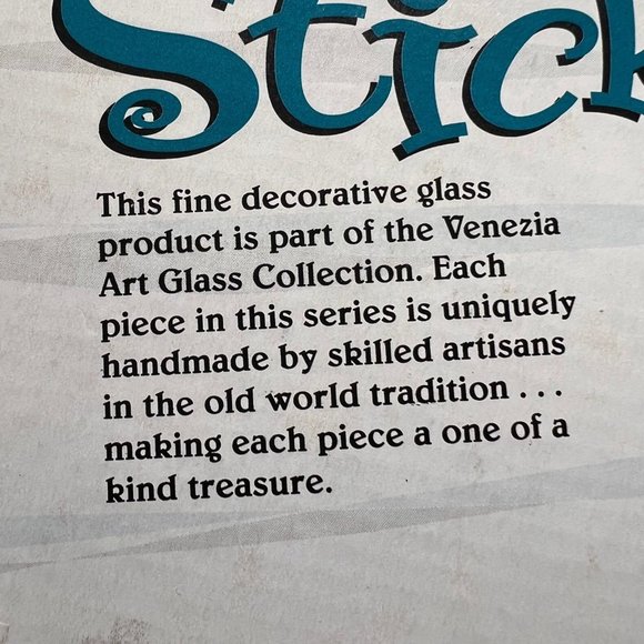 Swizzle Sticks LS Arts Venezia Art Glass Palm Trees New Old Stock 2 Sets of 6 - Picture 10 of 10